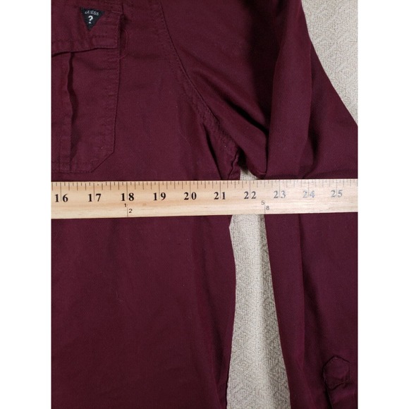 Guess Shirt Mens XL Purple Long Sleeve Button‎ Up Double Pocket Casual Wear - Picture 6 of 9